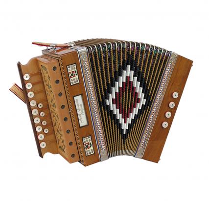 Diatonic accordion 4 bass Wood